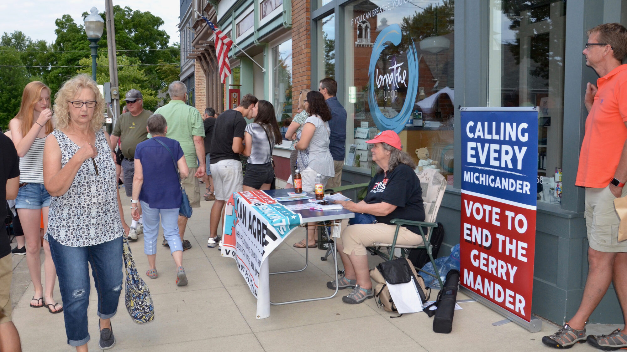 Michigan Stop Gerrymandering booth