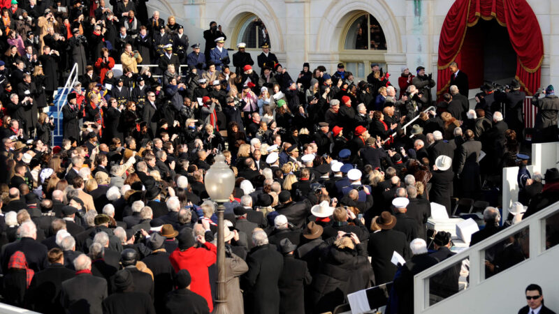 Barack Obama at his inauguration in 2009.