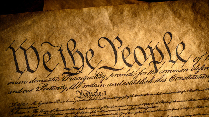 Top of the US Constitution.