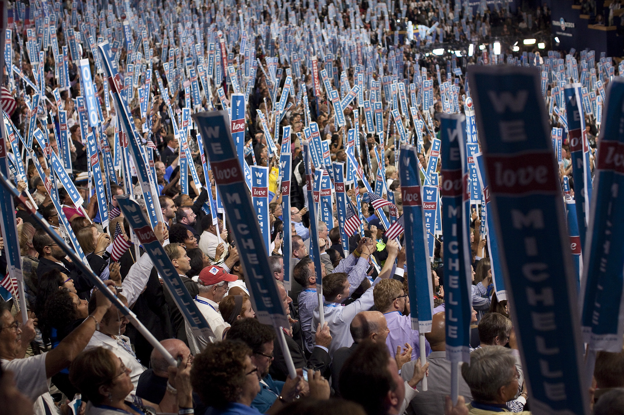 Banners at the 2008 DNC.