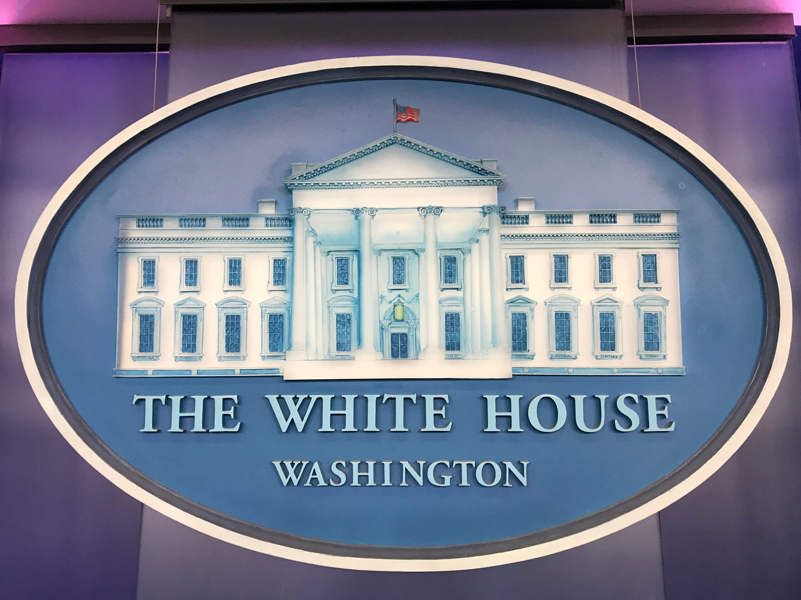 A White House Sign