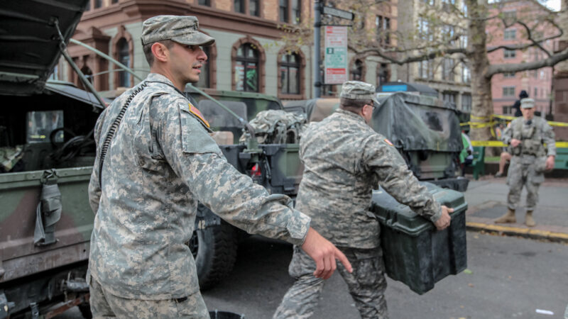 National Guard troops deploy aid in the aftermath of Hurricane Sandy