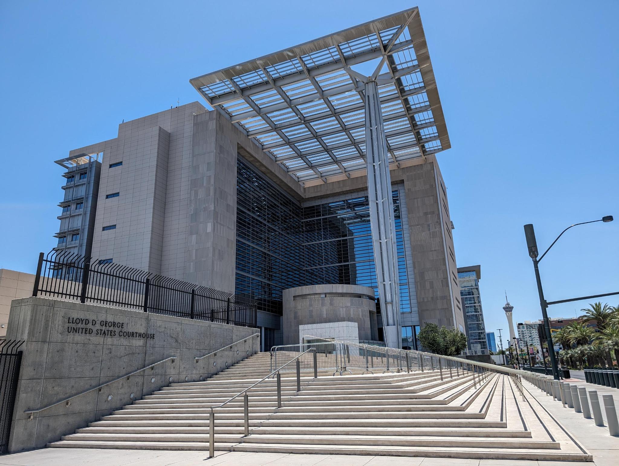 The Lloyd D. George Courthouse.