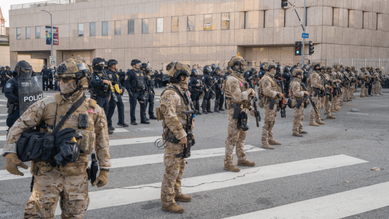 The National Guard in Los Angeles in June.