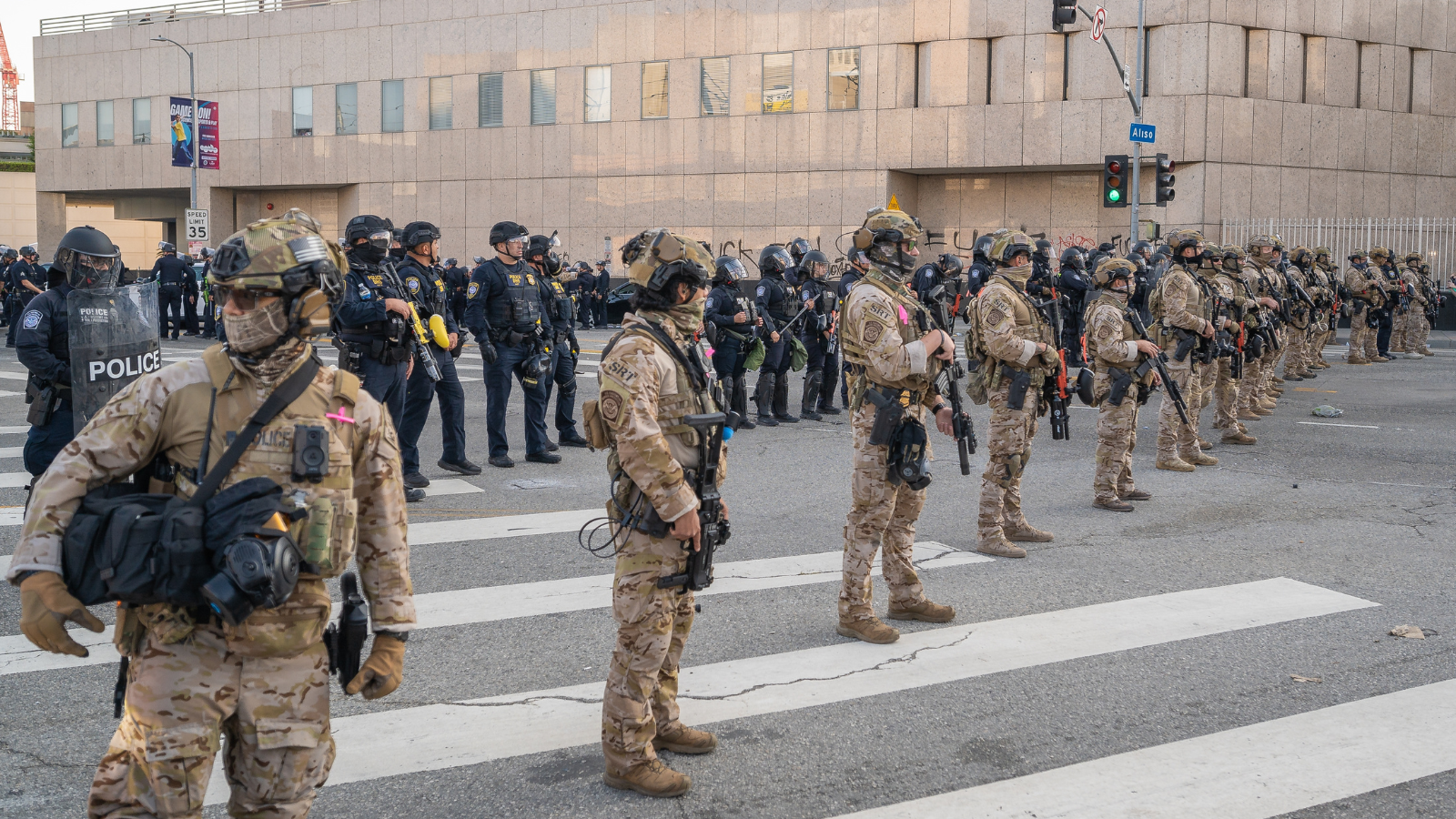 The National Guard in Los Angeles in June.