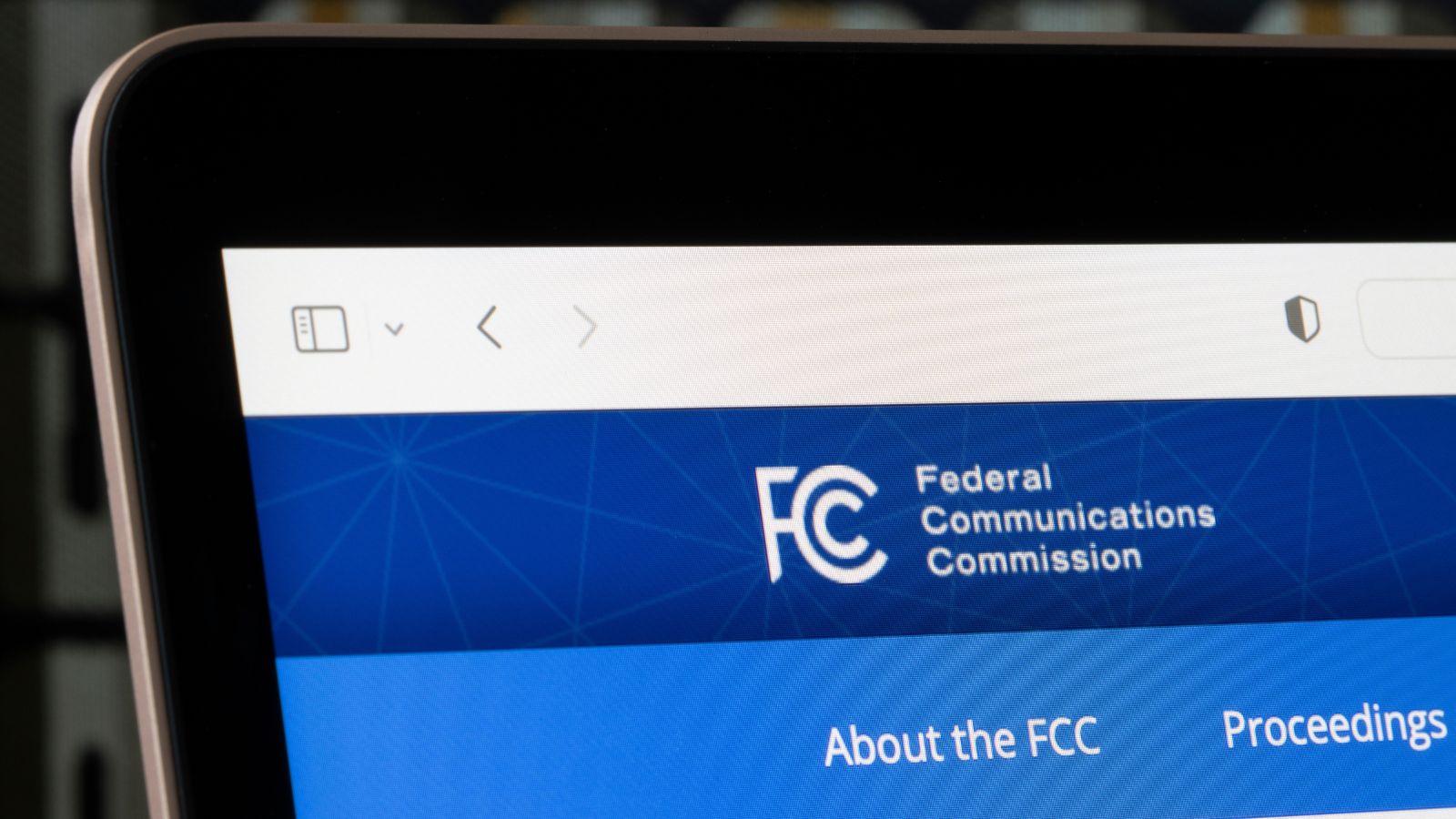 The FCC logo on the FCC website.