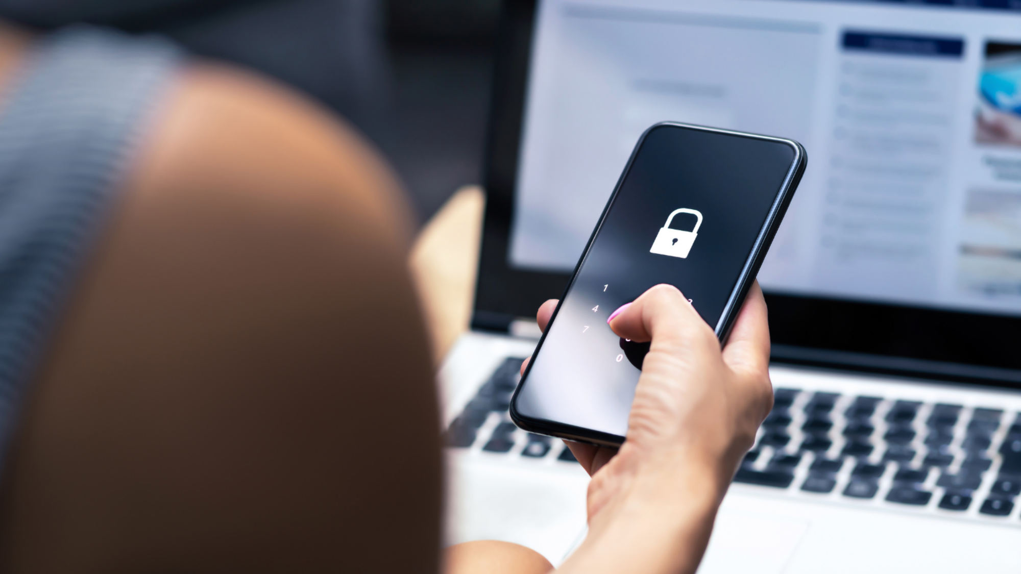 A lock screen on a phone