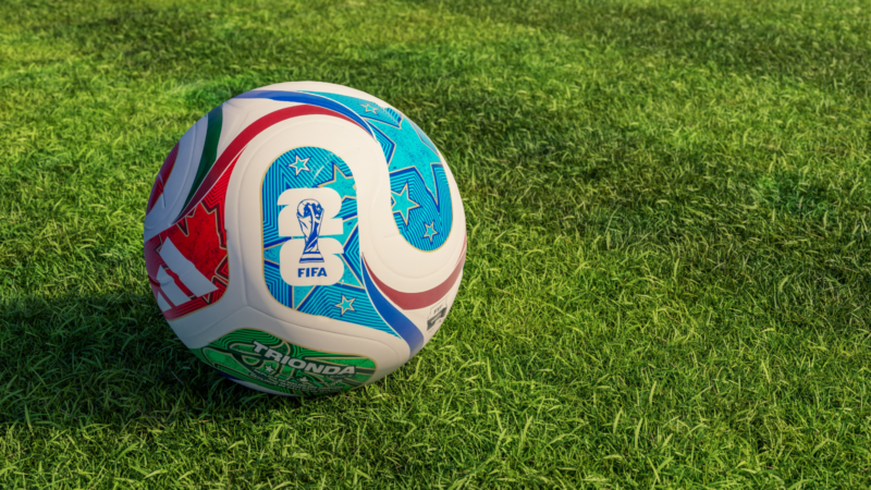 The 2026 Fifa World Cup on a soccer ball