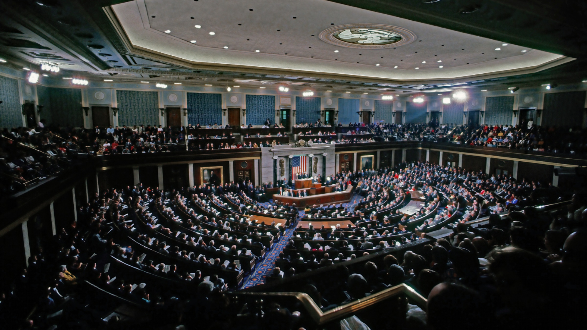 George HW Bush delivering the State of the Union in 1990