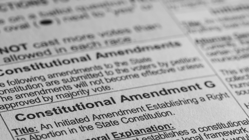 A Constitutional Amendment on a ballot