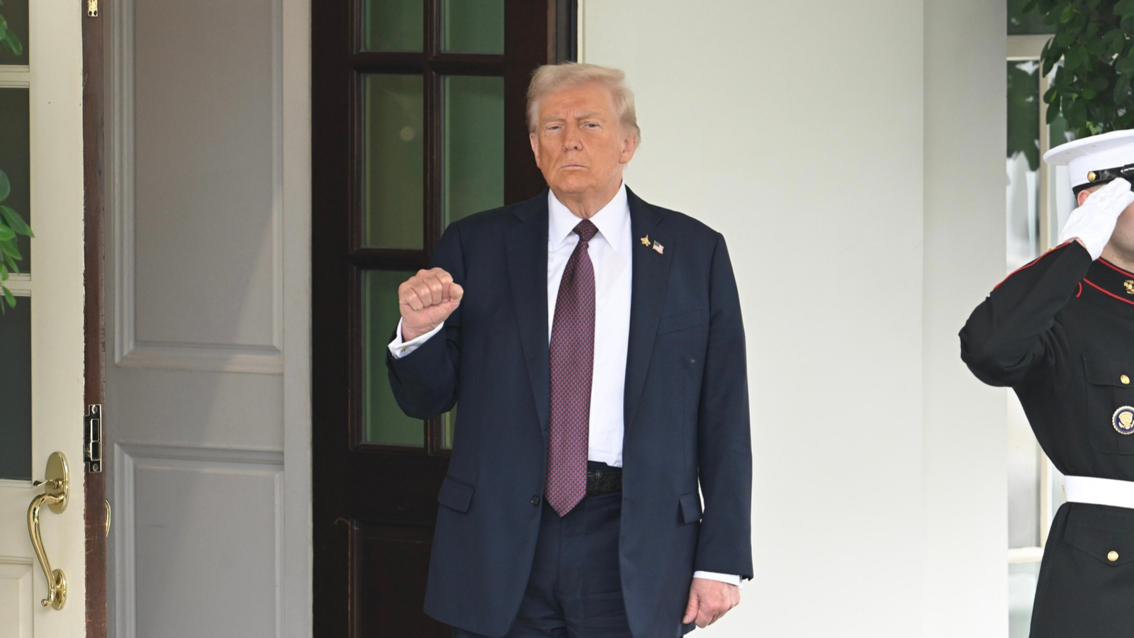 President Trump outside the White House